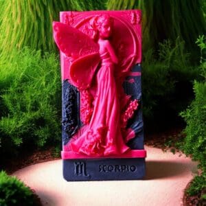 Pink Scorpio fairy soap with wings.
