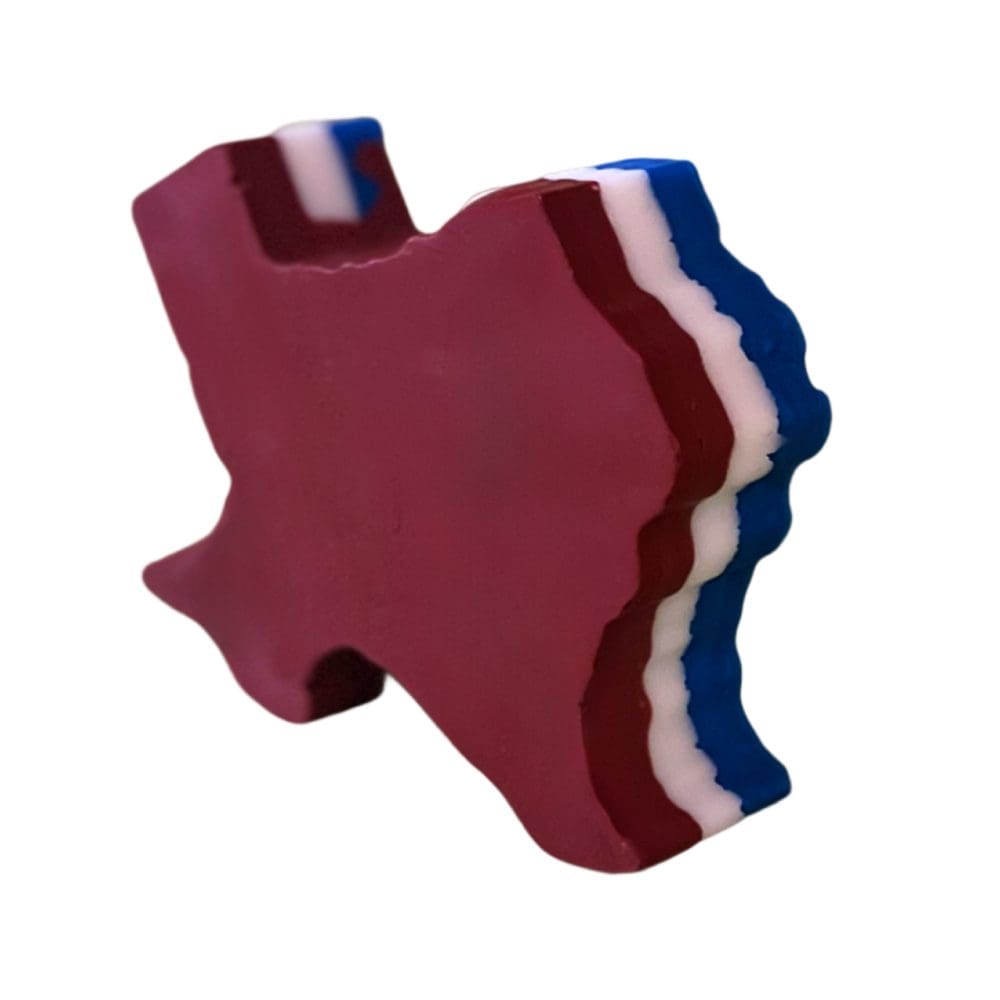 Red, white, and blue Texas eraser.