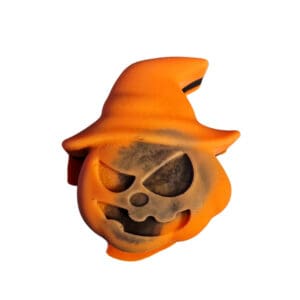 Halloween pumpkin with witch hat